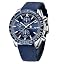 blue strap/silver case/blue face
