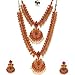 Radhna Set collana da donna, ottone rame, senza pietre preziose, Ottone Rame, Senza pietre preziose