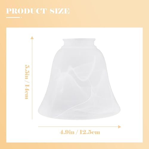 Miniatura 2 de OSALADI Pantalla de cristal de campana Pantalla de vidrio esmerilado Pantalla de vidrio de estilo europeo Pantalla de vidrio en forma de flor para