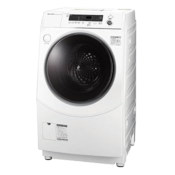 Amazon | シャープ 洗濯機 ドラム式 ES-H10F-WL ヒーター乾燥 左