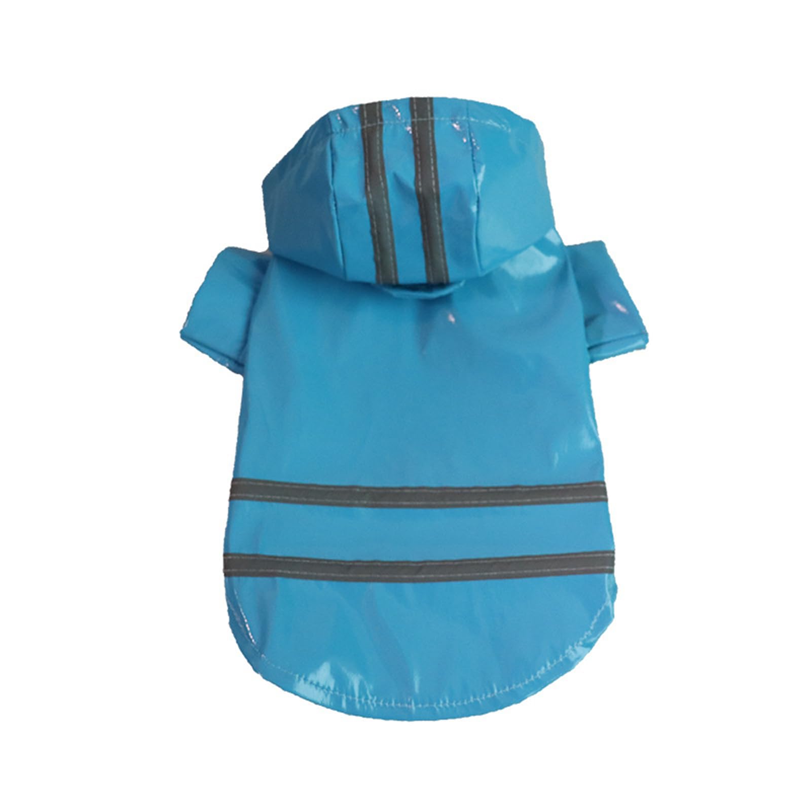 Pet Rain Rainwear Body with Hat and Reflective Stripes for Puppy Dog Rain-Proof Mud-Proof Raincoats