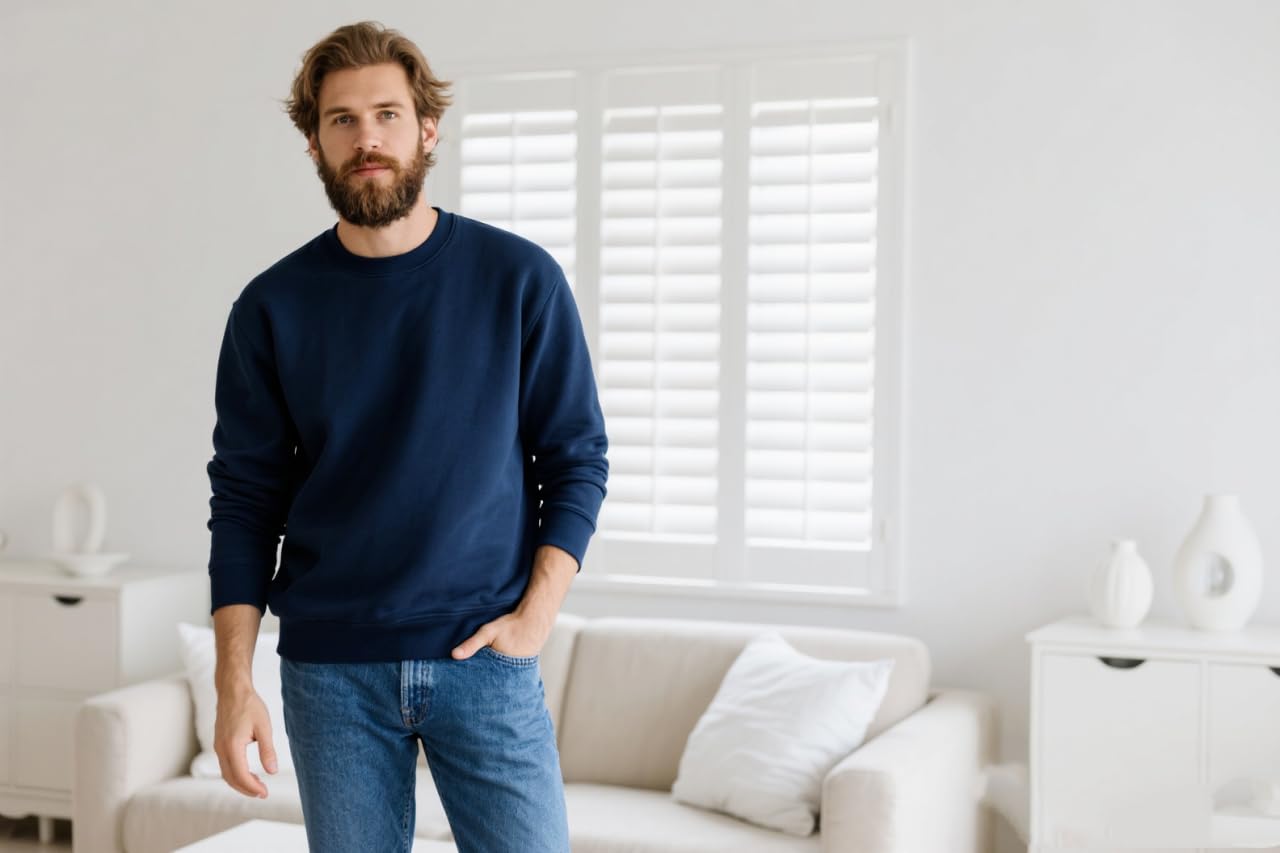 Hombres Polar Sudaderas Invierno Cuello Redondo Sweatshirt