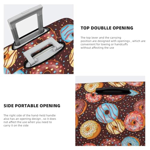 Travel Luggage Cover Protector - Donut Print No.9038 Anti-Scratch Suitcase Covers Fits 18-32 Inch Luggage3