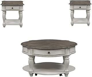 LIBERTY FURNITURE INDUSTRIES, INC. 3 Piece Set of Round Coffee Table and (Set of 2) End Table