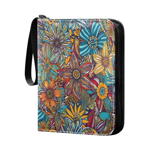 Album per carte da collezione con tasche, raccoglitore per carte collezionabili da 50 pagine a 4 tasche, raccoglitore portatile per carte da gioco, utilizzato dagli appassionati di carte da scambiare