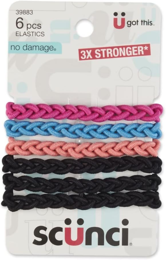 Everyday and Active Strand Elastics | Assorted Colors | 6-Pcs per Pack | 1-Pack