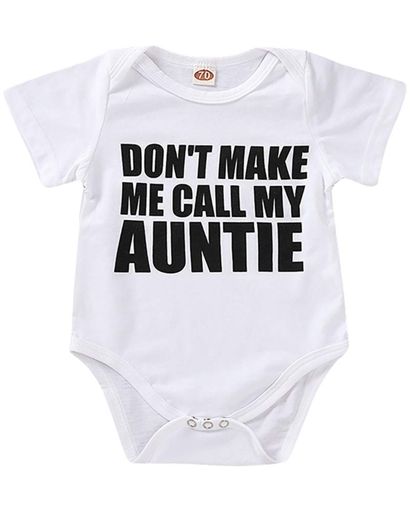 COLOOMToddler Baby Boys Girls Aunt Funny Bodysuits Newborn Cotton Rompers