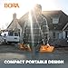 BORA Workhorse XT Saw Horses 2 Pack Folding Heavy Duty Sawhorse Pair with Adjustable Legs - Heavy Duty Saw Horse for Contractors Portable Workbench with Built-In Bottle Opener - PM-3330T