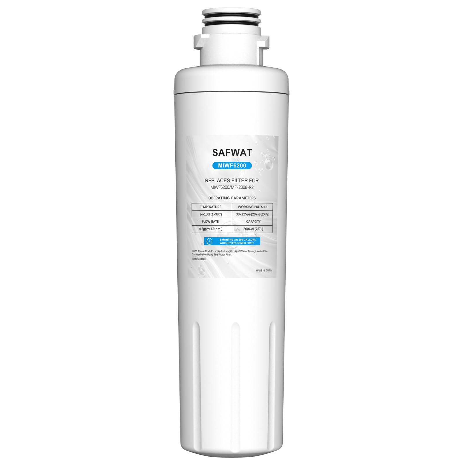 Filtro Acqua MIWF6200 Per Frigoriferi Sharp, Thor Kitchen, Zline, Midea – Sostituisce SJWF200, MF-2008-R2, 1 Pezzo - 2