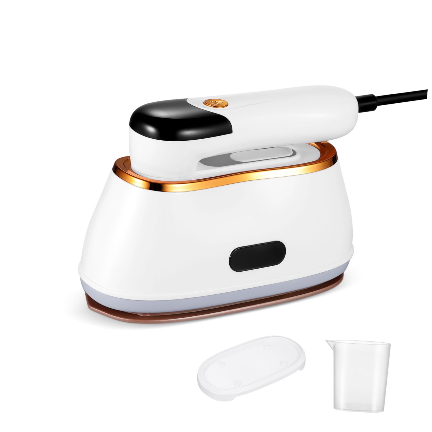 VANZACK Plancha a Vapor para Ropa Portátil Plegable, de Mano, Abs, Pantalla Digital, Mango Giratorio 180°, 4 Modos, 180ml, Blanco, para Planchado y Viaje