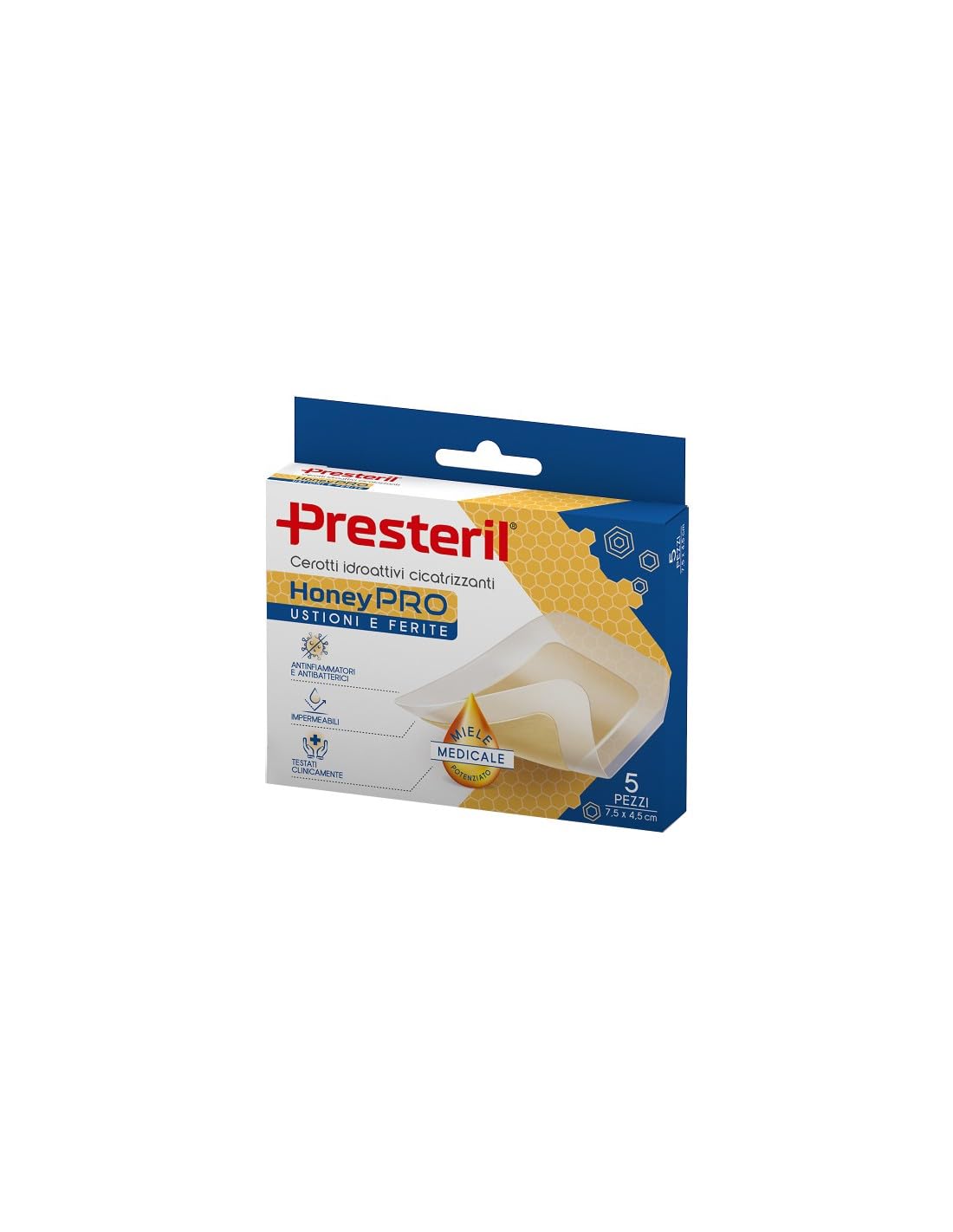 Honey Pro Cerotti Idroattivi Cicatrizzanti Ustioni e Ferite 5 cerotti