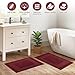 Superior Heavyweight Cotton Bath Mats, 2-Piece Rugs For Bathroom Accessories, Washable Rug For Shower, Toilet, Modern Decor, No Backing, Luxury Hotel And Spa Quality, Set of 2, 22