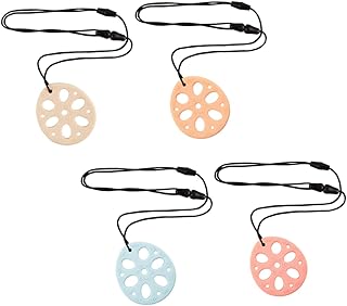 SAFIGLE 12 Peças Colar De Pingente De Mastigação Brinquedo Infantil Playset Para Crianças Colar De Bebê Sensorial Colar De Mastigação Auxiliar De Motor Oral Pingente De Mastigação