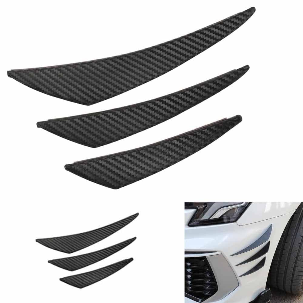 PANGUYN 6 Pieces Car Front Bumper Guard for VW Touran | Typ 1T/GP/GP2 | Bj. 2003-2015, Anti-Collision Spoiler Lip Splitter Set, Scratch Resistant Bumper Protector Decor Trim,Carbon Fiber