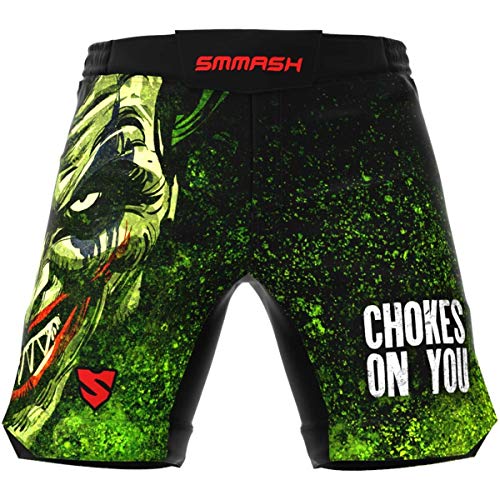 Foto von SMMASH MMA Shorts Herren Thaibox Muay Thai Hose Boxhose Sporthose Trainingsshorts Atmungsaktiv Kletterverschluss Abriebfest Ultraleicht