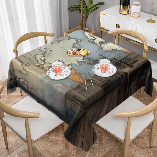 Nappe de table carrée 1,8m Steampunk idéale repas extérieur - 2