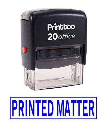 Printtoo Self Inking Printed Matter Rubber Stamp Office Stationary Custom Stamp-Blue, 14 mm x 38 mm (Approx)