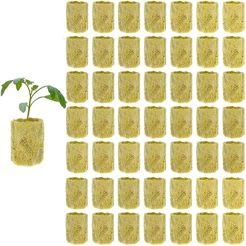 JAWAI 50 Pieza Cubos de Cultivo Hidropónicos Bloque, Lana de Roca...