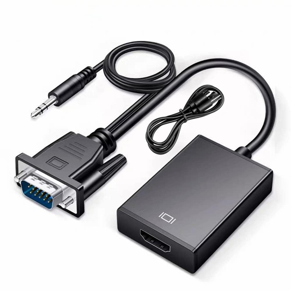 Nettcord VGA to HDMI Adapter VGA to HDMI Converter VGA Male to HDMI Female with 3.5MM Audio Jack Full HD 1080P for Connecting Monitor PC Laptop Computer Desktop HDTV Projector DVD Large Screen (B0D5DBYL62) Amazon Price History, Amazon Price Tracker