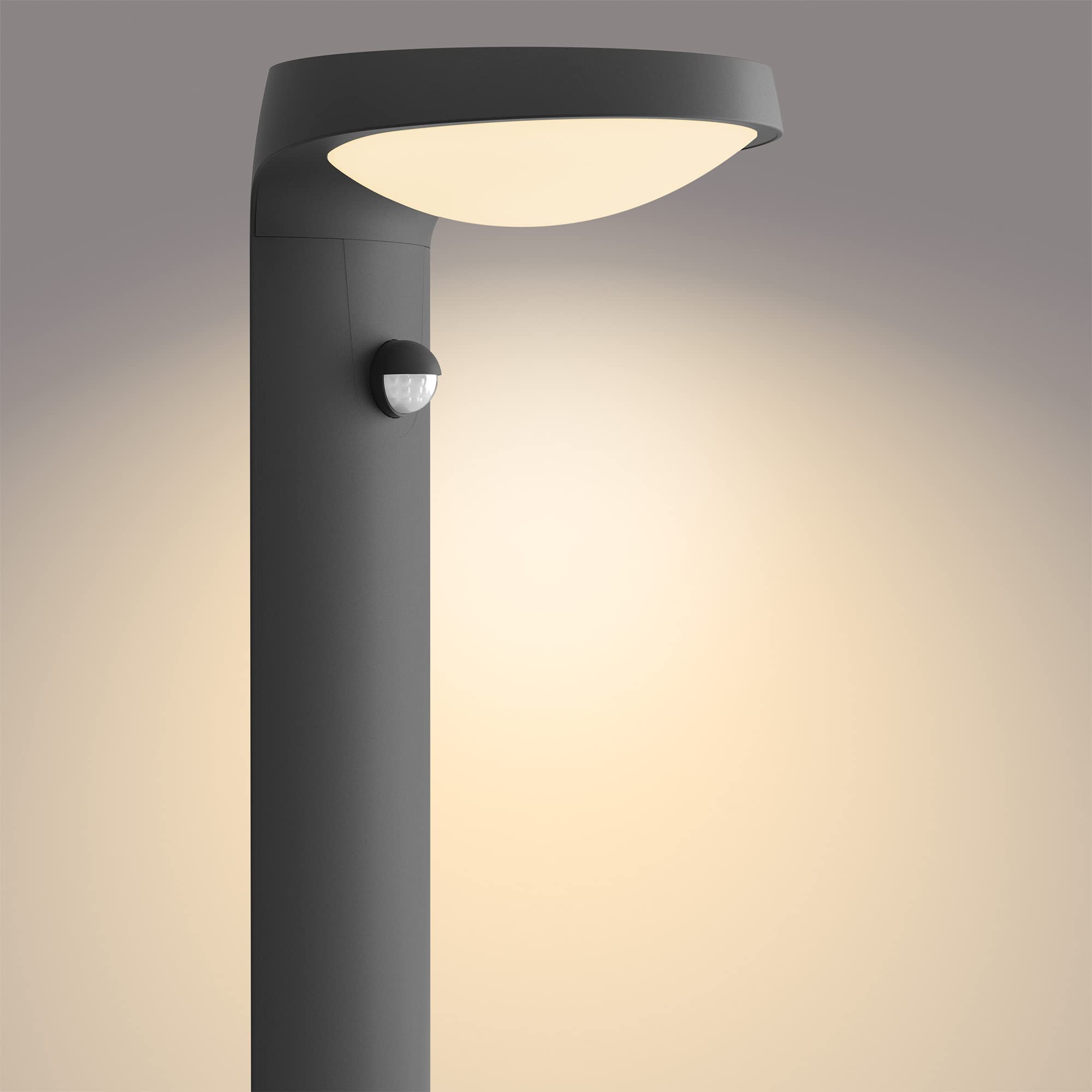 Philips LED Ultraefficient Zewnętrzna lampa solarna stojąca Tyla 18W, 4000 K, czujnik ruchu, 2 poziomy jasności, IP44