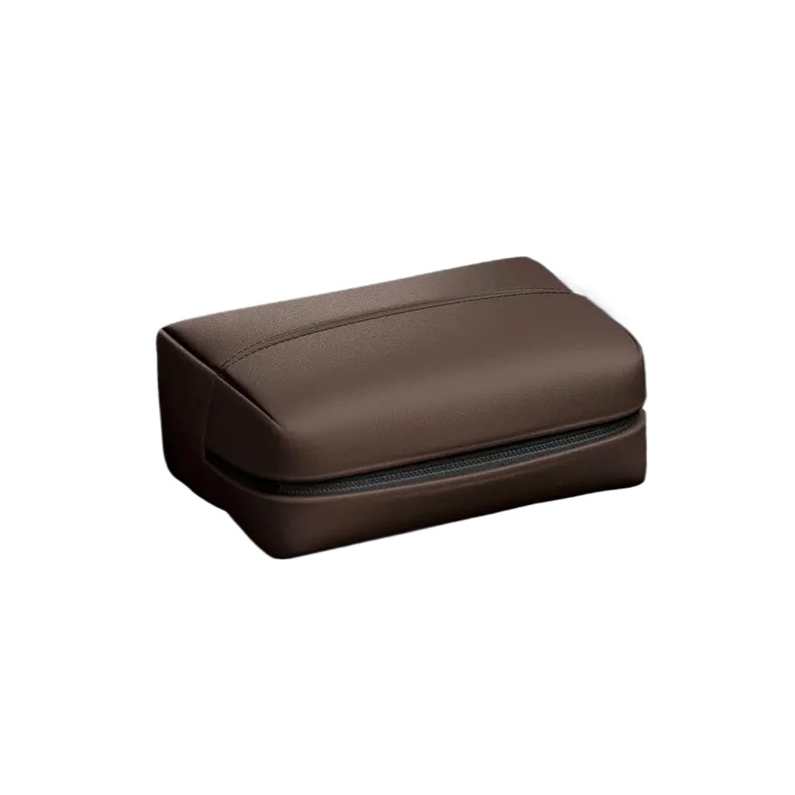 1PCS Car Tissue Bag Auto Sun Visor Seat Back Hanging Box Armrest Elbow Rest Paper Towel(Brown)