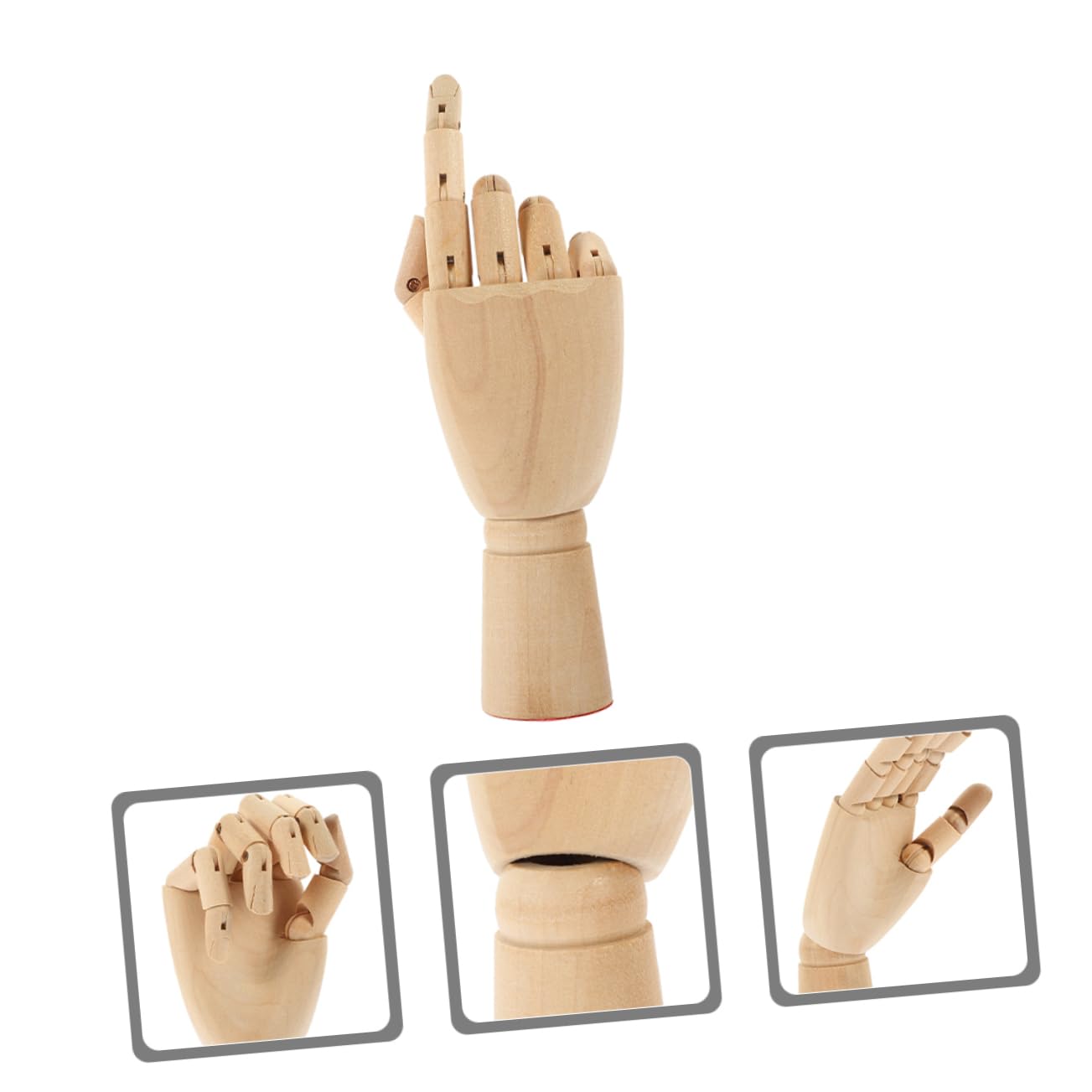 HOOTNEE Hand Mannequin for Artists Jointed Wooden Hand Model for Sketching and Drawing Unique Home Decor Figure Right Handed Sculpture