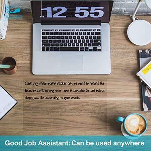 Image of T&W SAME FILM Clear Dry Erase Board Paper-Whiteboard For Fridge-Clear Contact Paper Sheets For Wall-Adhesive Sticker For Desk /Refrigerator /Office /Classroom /Wallpaper(8.27''X11.69''X10 Pcs)