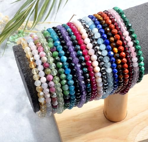 Massive Beads Pulsera de Cuentas de Piedra Natural 3mm miniatura 7