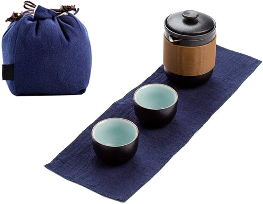 Amazon.co.jp: お茶用品セット持ち運び便利 陶器 旅行/出張/ピクニック