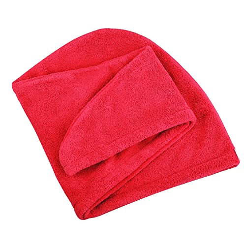 Image of Urbane Home Hair Wrapper|Hair-Drying Bathrobe Turban Towel|Stretchy Microfiber Quick Absorbent Hair Dry Salon Towel,Pack of 2 (White)