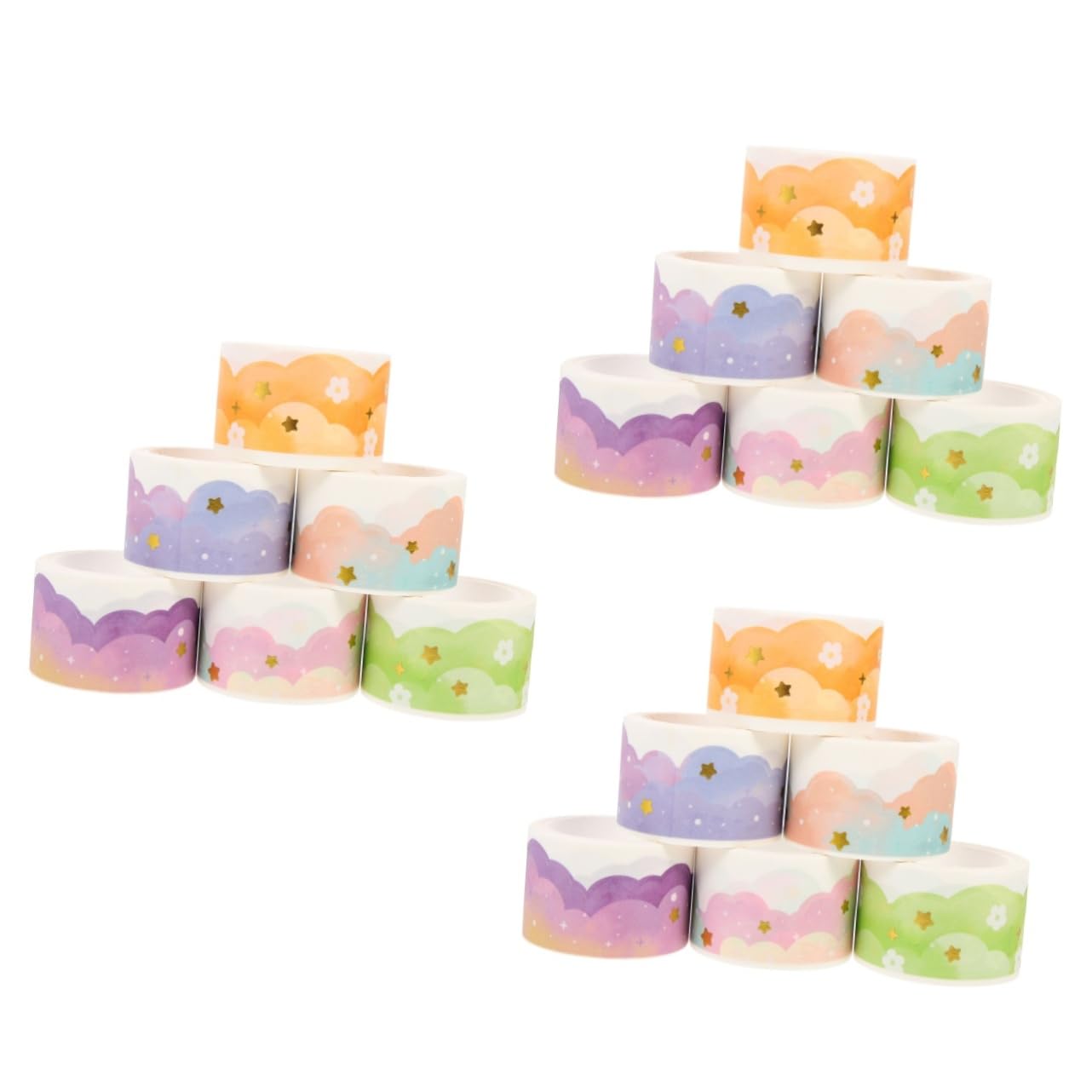 SHINEOFI 18rotoli Nastro Washi Decorativo Adesivo Per Scrapbooking Di Stile Semplice Per Progetti Creativi e Decorazioni Flessibili Adesivi Colorati Per Regali e Feste