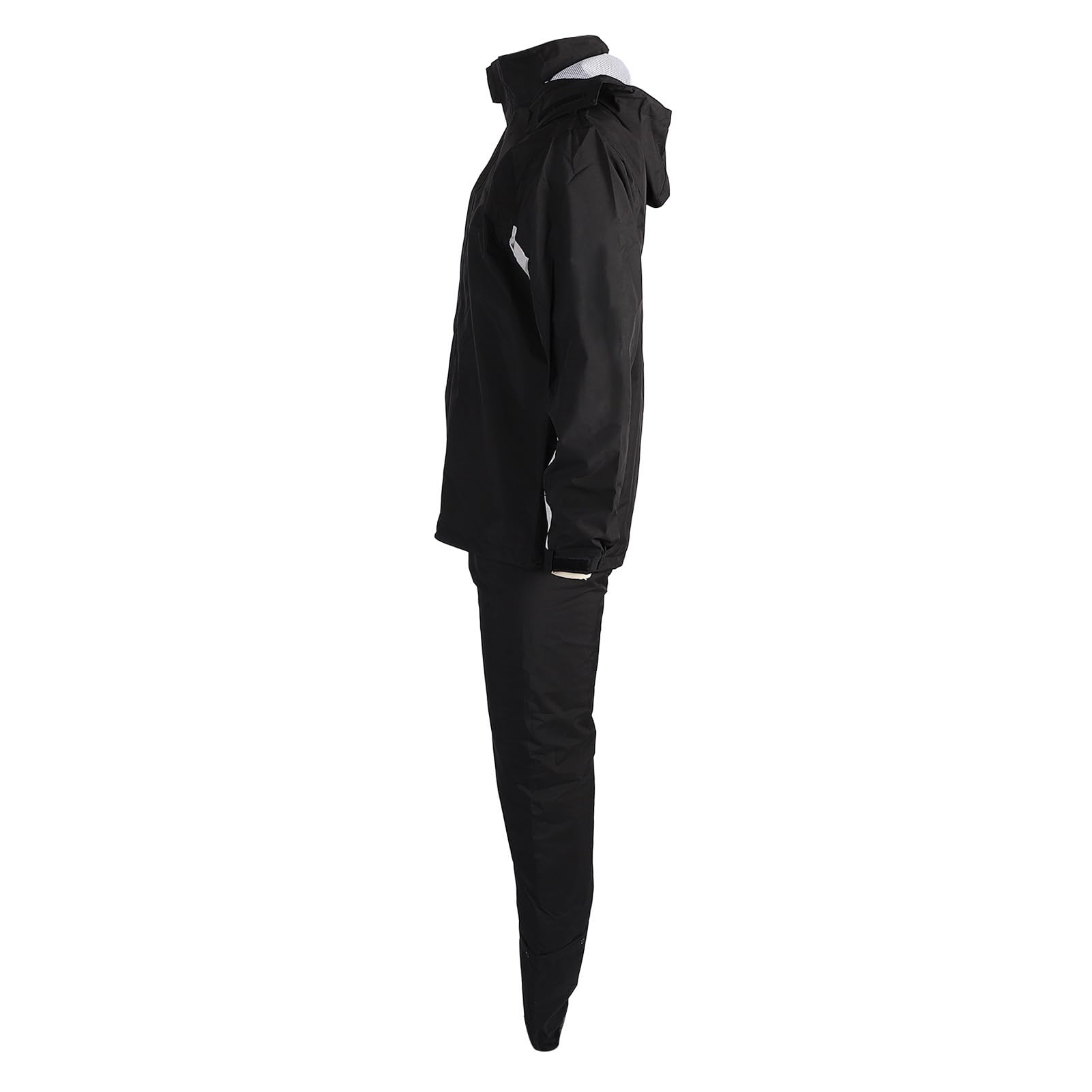 Wasserdichtem Atmungsaktivem Motorrad -Regenanzug mit Verstellbarem Design - Leichte Schwarze Jacke und Hosen mit Versteckten Schuhabdeckungen für das Reiten Im Freien (XL)