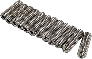 Amazon _ 【国産品】 ミリ規格弦高調整イモネジ ステンレス製 (M3-10mm(12本入り)) _ エレキギターパーツ _ 楽器・音響機器