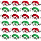 24 Pcs Christmas Band Wrist Bells,Adjustable Musical Hand Bells,Musical Ankle Bell for Christmas Party Favors,Gift(Red & Green)