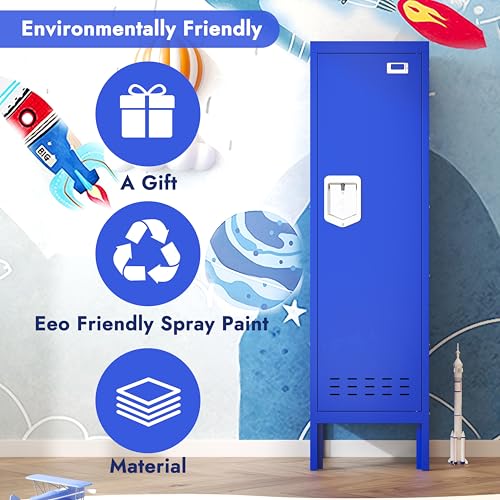 Image of BUTISOW Metal Cabinet Home Office Storage,Lockers,Lockable Employees Metal Locker with Door,54 inch Height Steel Locker,Lockable Steel Locker for Gym,School,Home,Office,Garage,Assembly Required