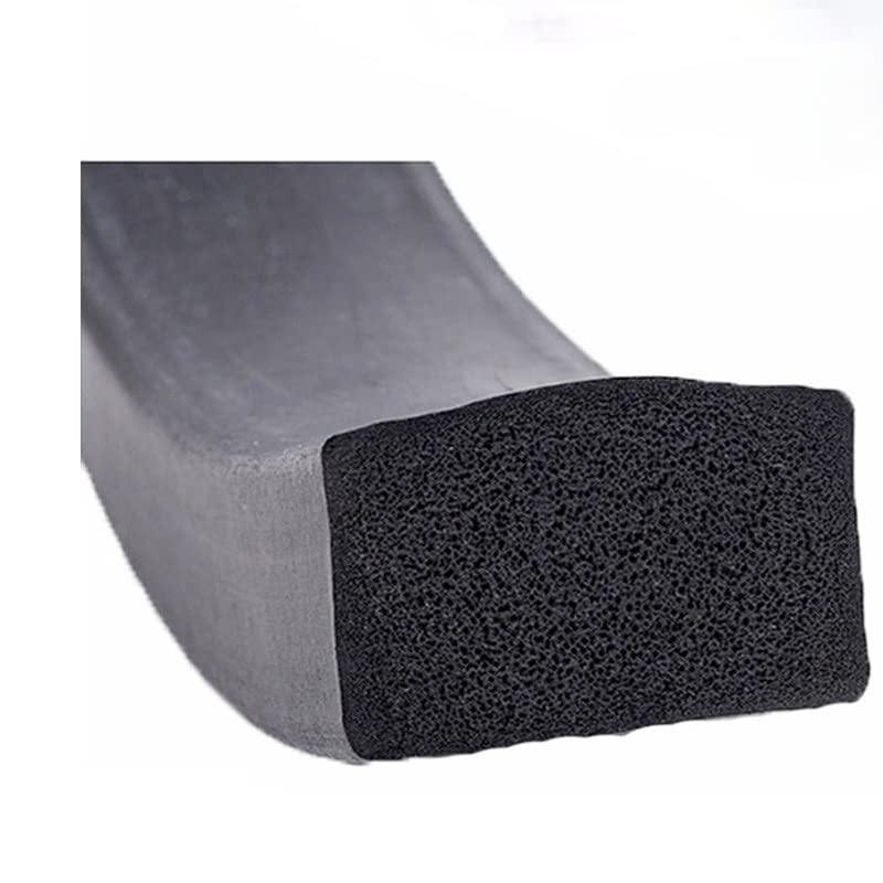 Silicone Foam Seal Strip, Tira De Sellado Rectangular Espuma Silicona Negra, 5m, for Mejoras En El Hogar, Varios Tamaños(15x15mm)