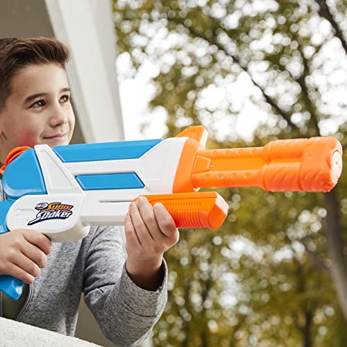 Nerf Super Soaker Twister Water Blaster, 2 Twisting Streams of Water, Pump to Fire, Outdoor Water-Blasting Fun, Multicolor (F3884)