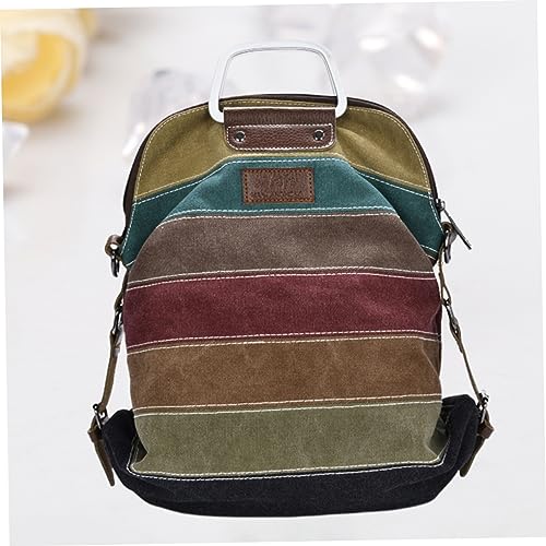 Grand sac à main femme cabas rétro chic à rayures grand format résistant