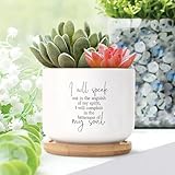 DecStic I Will Speak Out in The Anguish of My Spirit Planters Ceramic Positive...