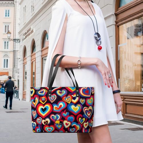 Large Casual Soft Leather Purse Fashion Handbags Tote Bag With Zipper miniatura 2