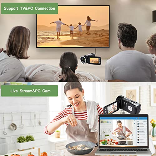 Yeein Video Camera Camcorder Fhd 1080P 30Fps 36Mp Digital Camera Recorder 2.8 Inch 270 Degree Rotation Screen, 8X Digital Zoom Video Recorder Vlogging Camera For Kids Children Teenager Beginner #TOP5