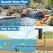 POPOSOAP Pond Waterfall Spillway with Pump Kit, 304 Stainless Steel Waterfall with Filtration & 660GPH Pond Pump & 9.8FT Tubing Outdoor Fountain Kit for Garden,Backyard Decor,13.4
