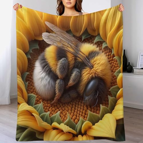 Plaid couverture de abeille mignonne idéal pour lit et canapé - 2