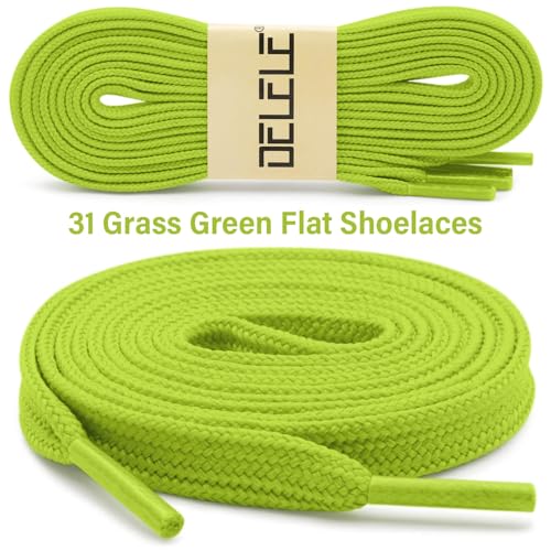 Image of DELELE Solid Flat Shoelaces Hollow Thick Athletic Shoe Laces Strings 2 Pair