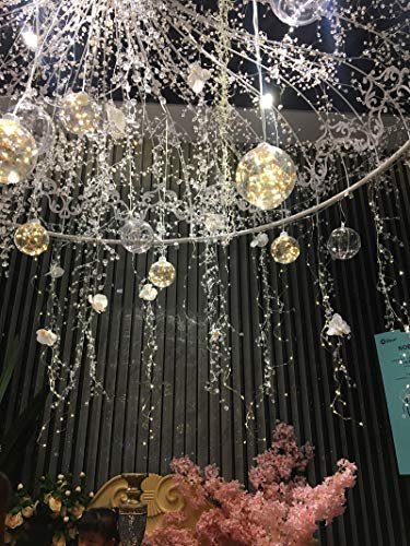 Guirnalda de Navidad de alambre y acrílico Canjoyn de 8 pies para árboles 8
