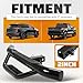 ECOTRIC Universal Bumper Trailer Hitch Step for SUV Trucks Pickups with 2 Inch Receiver, Solid with Hitch Pin & U-Bolts Stabilize, Tow Rear Bumper Guard Protector Steel