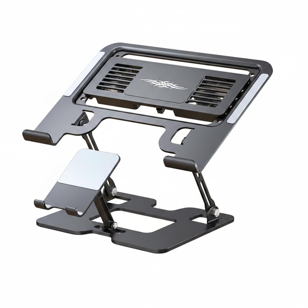 Support ventilé pour ordinateur portable idéal pour télétravail avec éclairage RVB - 7