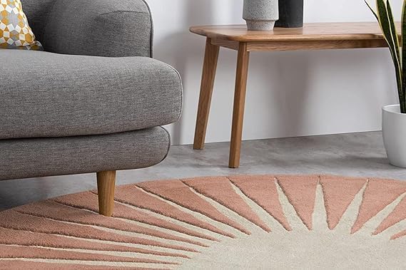 Image of Handmade Pure Woollen Carpet Collection for Hall with 1.0 inch inch Thickness 8 X 8 Feet - Round DGR12
