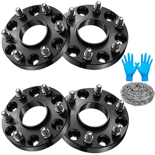 Image of 6x139.7 Wheel Spacers 1 inch Compatible with Ram 2019-2024, 77.8 mm Center Bore & 6 Lug Forged 6x5.5 Wheel Adapters with Hub-Centric M14x1.5, 4PCS