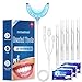 Kit de Blanqueamiento Dental Gel 5PCS ifanze Blanqueamiento de Dientes Luz*1, Blanqueador Dientes Tiras*3, Blanqueador Dientes Gel Para Manchas Dientes, Bandeja Dental Pares*1,Energizado vía Phone